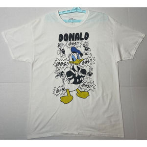 Disney Donald Duck Rage Angry White Shirt Size XL